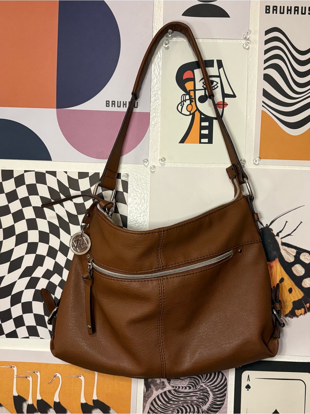 Relic Brown Slouchy Hobo Shoulder Bag